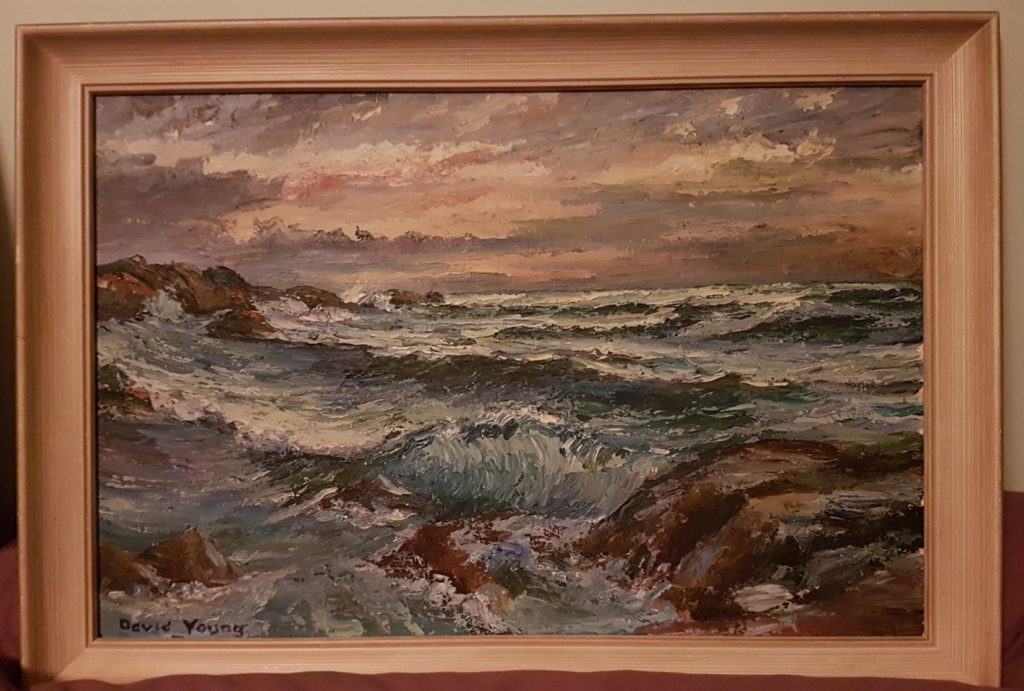 David Young painting ocean